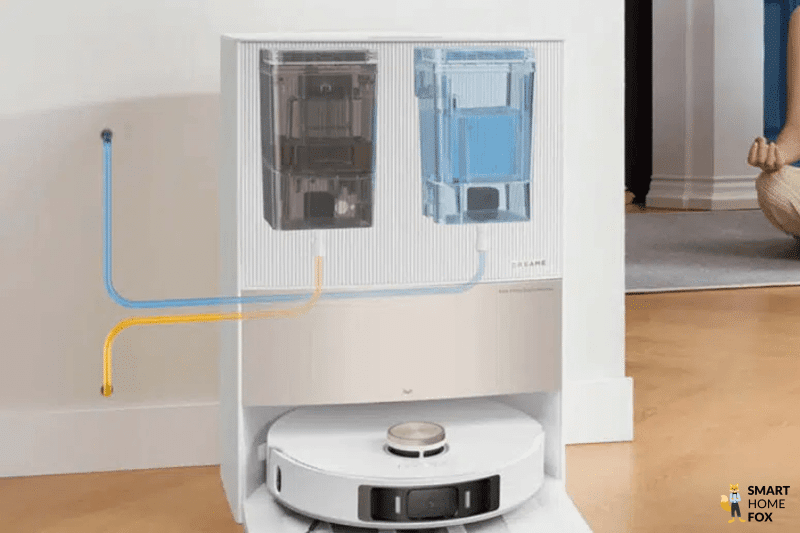 Базовая станция Dreame L20 Ultra подключается к водопроводу.